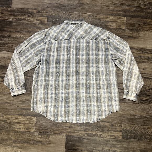 Mountain Khakis Shirt Mens XXL Green Plaid Button Down Distressed Long Sleeve - Picture 6 of 8